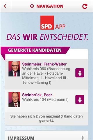 SPD的应用程序 SPD App - Bundestagswahl2013截图2