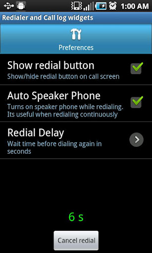 Redialer and Call log Widgets截图4