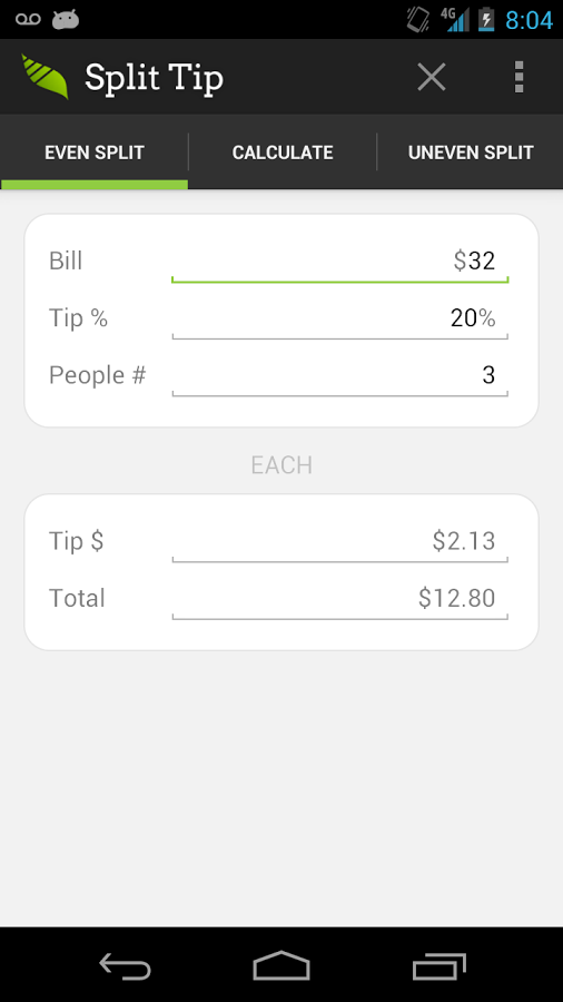 Split Tip - Tip Calculator截图4
