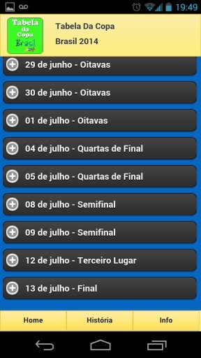 Tabela da Copa 2014截图2