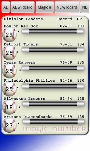 MLB Wildcard Magic Number截图1