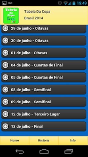 Tabela da Copa 2014截图3