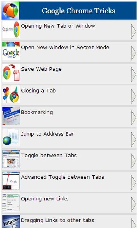 Google Chrome Tricks截图1