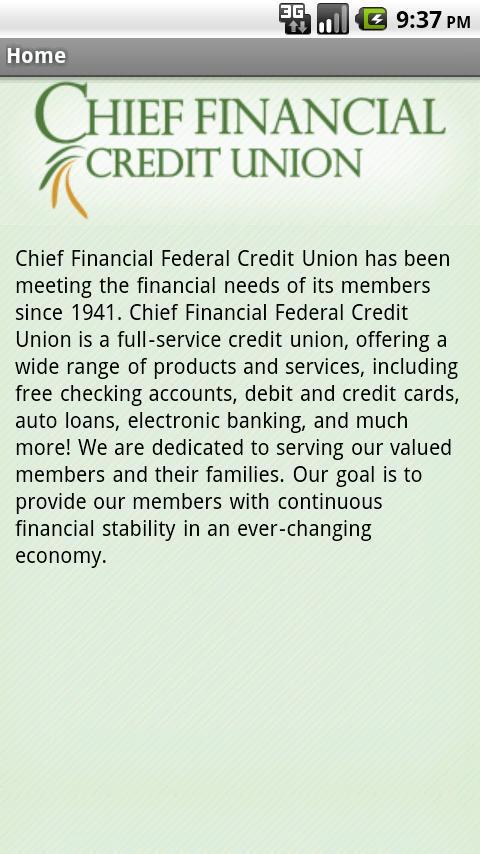 Chief Financial Credit Union截图2