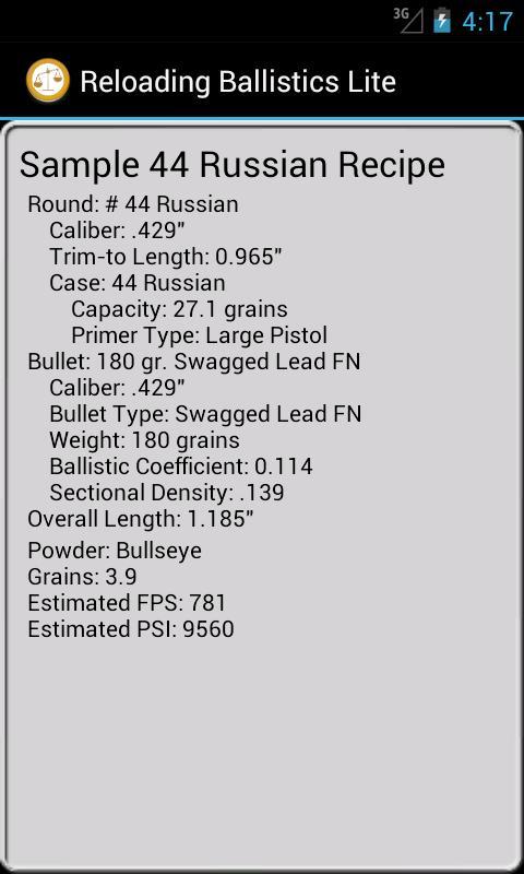 44 Russian Ballistics Data截图4