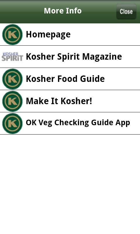 OK Kosher Food Guide截图1