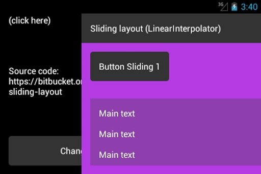 简单的滑动布局 Simple sliding layout截图4