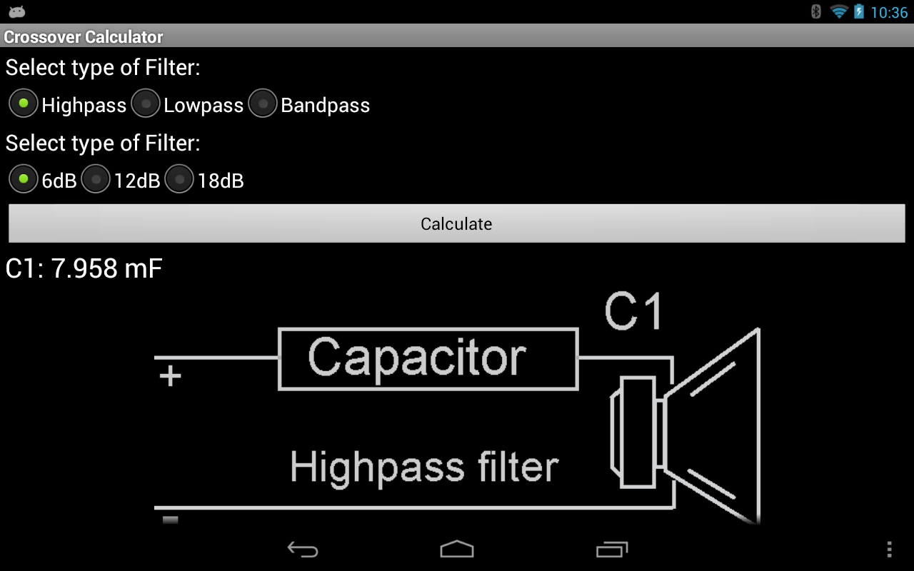 Crossover Calculator截图2