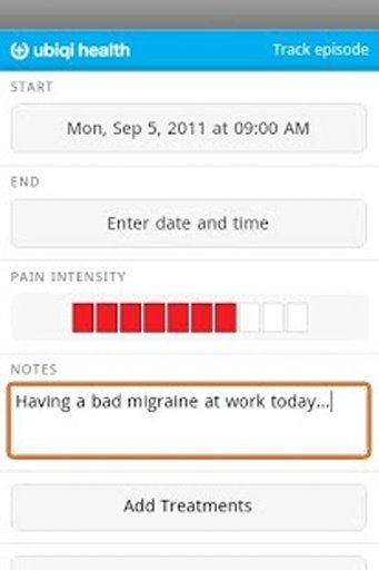 Ubiqi Health Migraine Tracker截图4