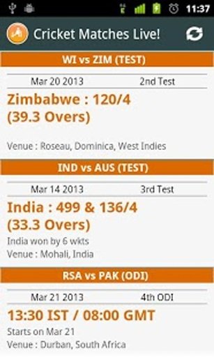 Live! Cricket Matches截图3