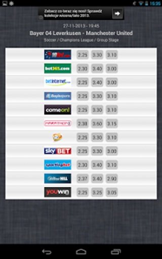 Betting Odds Comparator截图3