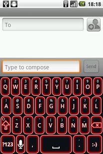 Glow Legacy Red Keyboard Skin截图1