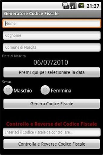 Generatore di Codice Fiscale截图4