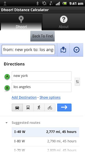 Dhoori Distance Calculator截图2