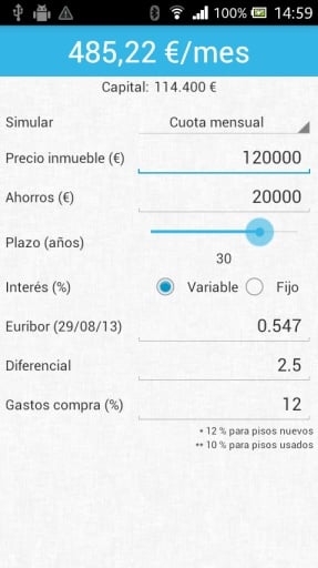 Simulador Hipoteca截图4