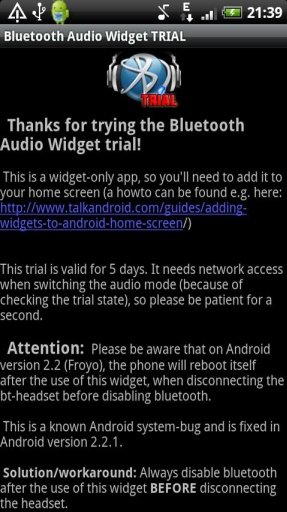 Bluetooth Audio Widget TRIAL截图3