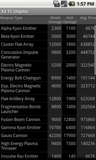 X3 TC Ship list截图5