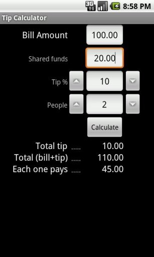 Tip &amp; Split Calculator截图2