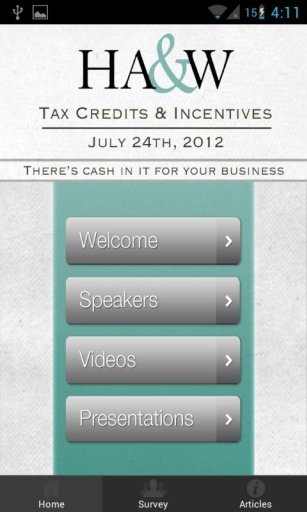 HA&amp;W: Tax Credits &amp; Incentives截图1