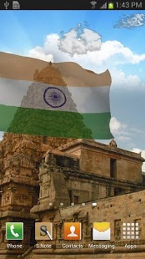 3d India Flag with Anthem截图7