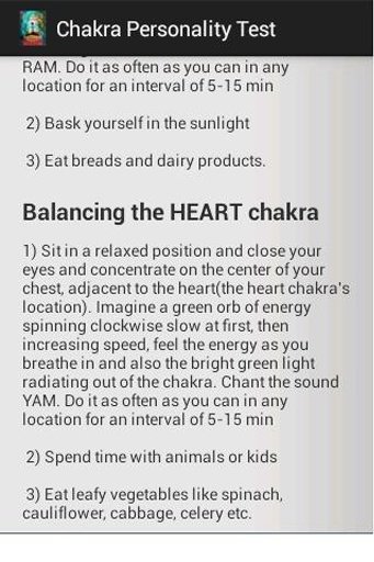 Chakra Personality Test截图1