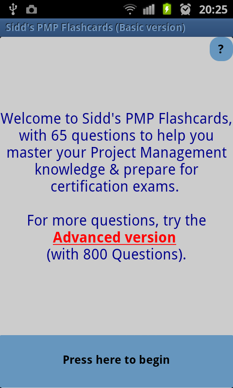 Sidd's PMP Flashcards Basic截图1