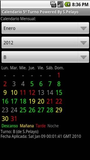 Calendario 2 Turnos Acerinox截图2