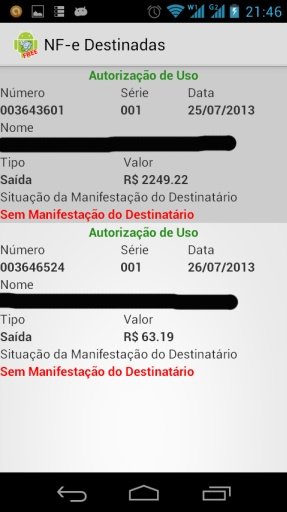 NF-e Droid Free截图3
