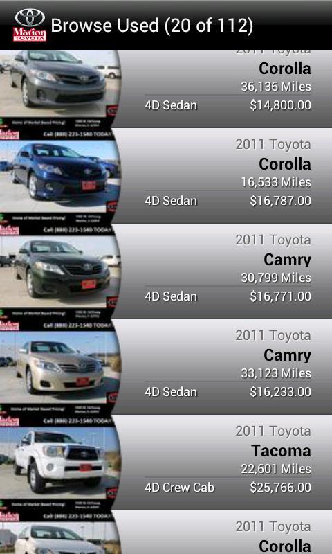 Marion Toyota DealerApp截图3