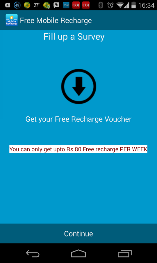 Free Rs 100 Recharge Weekly截图3