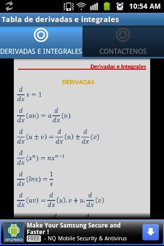 Tabla Derivadas e Integrales截图1