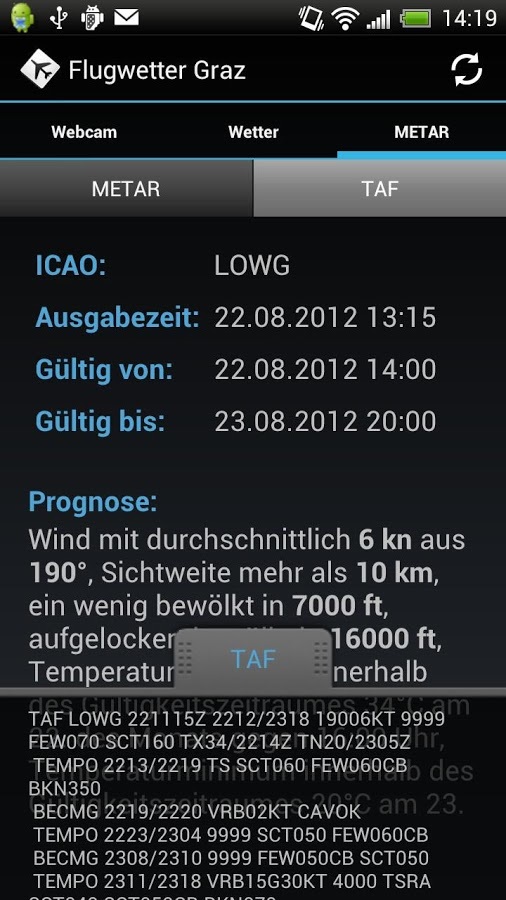 Flugwetter Graz截图3