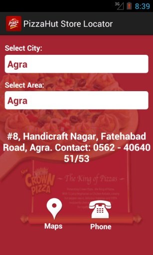 Pizza Hut India Store Locator截图3