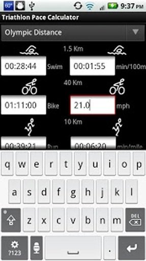 Triathlon Pace Calculator截图5