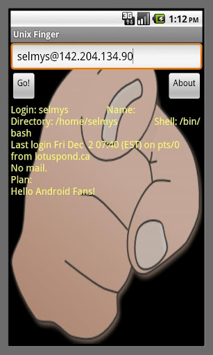 Unix Finger Client截图2