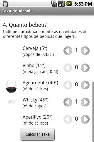 Taxa de &Aacute;lcool no Sangue截图1