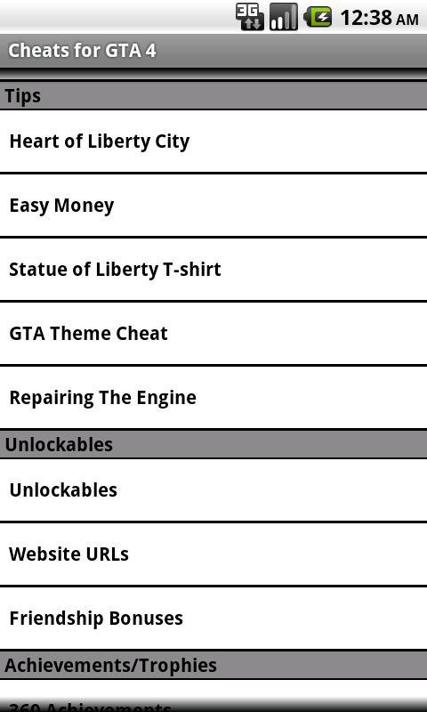 Pro Cheats: GTA 4 (Unoff...截图1