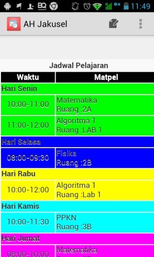 Jadwal Kuliah截图1