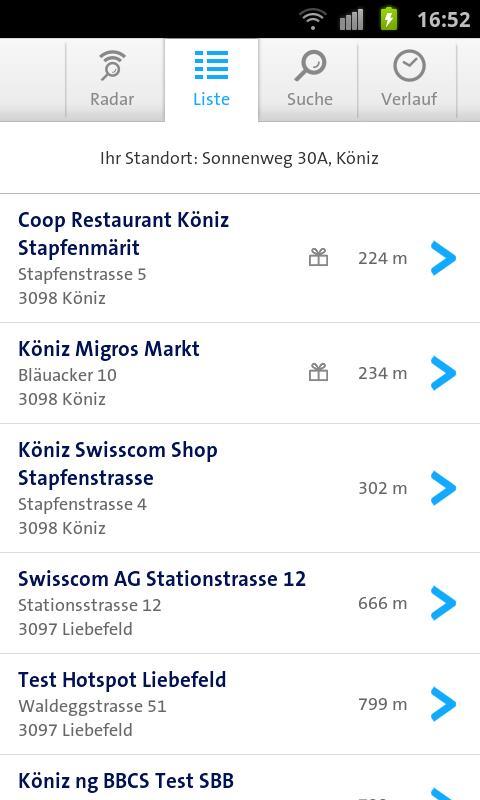 Swisscom Hotspot Locator截图4