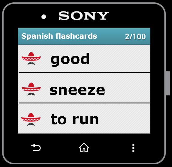 Spanish Flashcards (Sony SW2)截图1