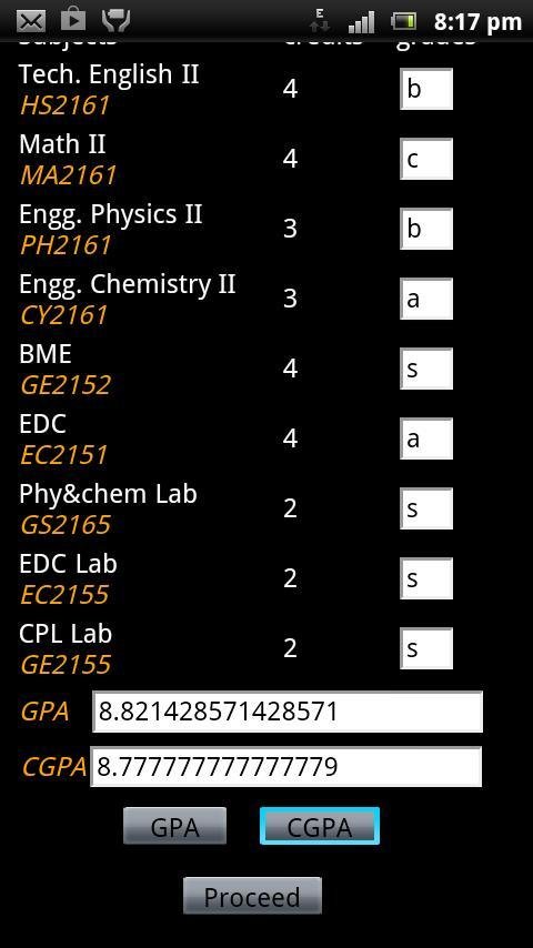 AnnaUniv GPA Calculator Updated截图3