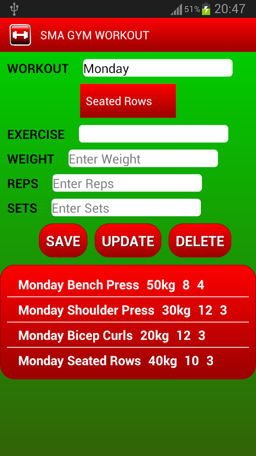 SMA Gym Workout截图1