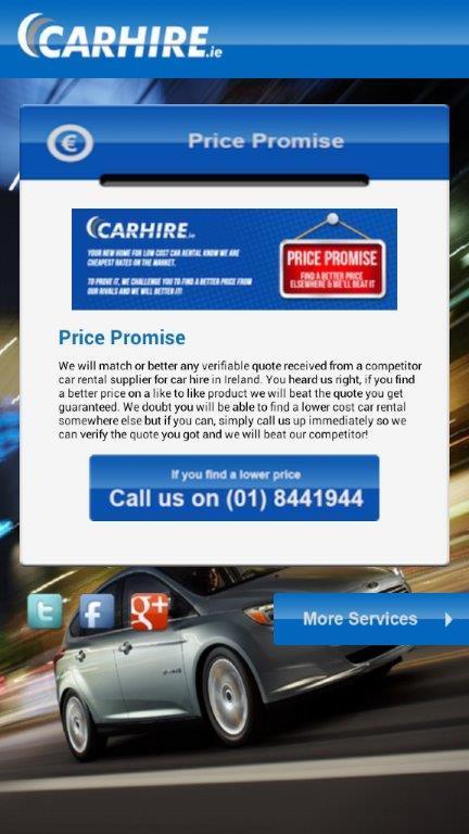 CARHIRE.ie - Car Hire Ir...截图1