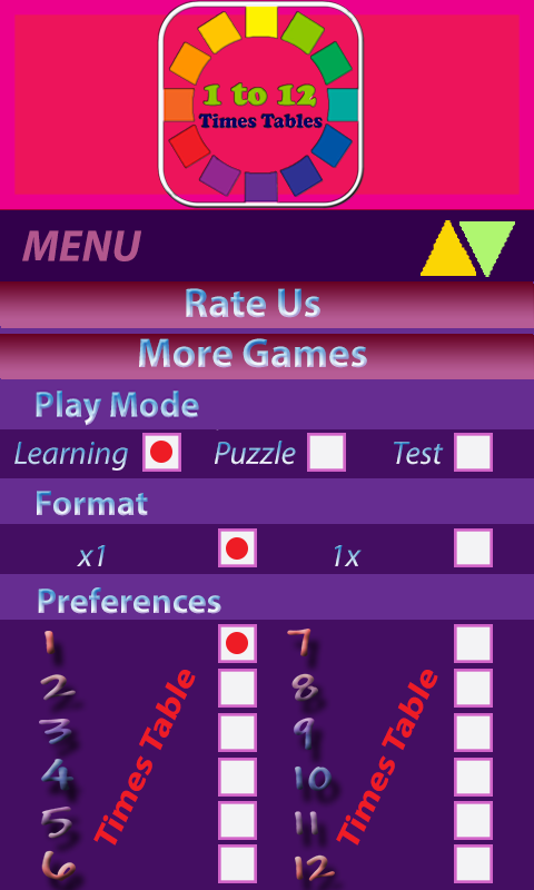 Times Tables 1 to 12 Tes...截图4