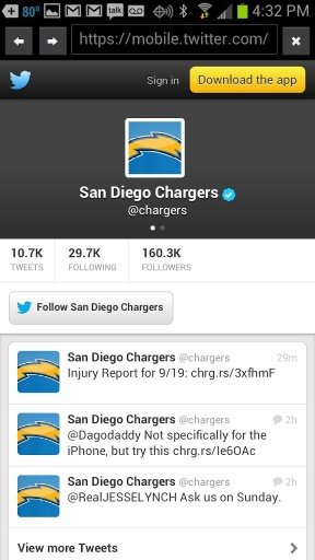 San Diego Chargers 2012 FanApp截图2