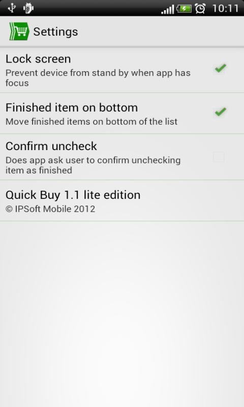 Quick Buy Shopping List (lite)截图2