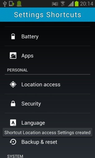 Settings Shortcuts截图1