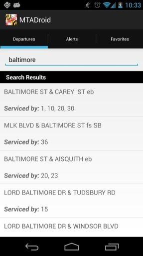 MTADroid - (Maryland Transit)截图8