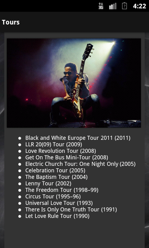 Lenny Kravitz Fan App截图3