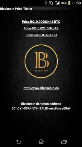 Blackcoin(BC) price ticker截图2